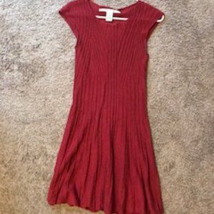 Rust Short Sleeve Cotton Dress